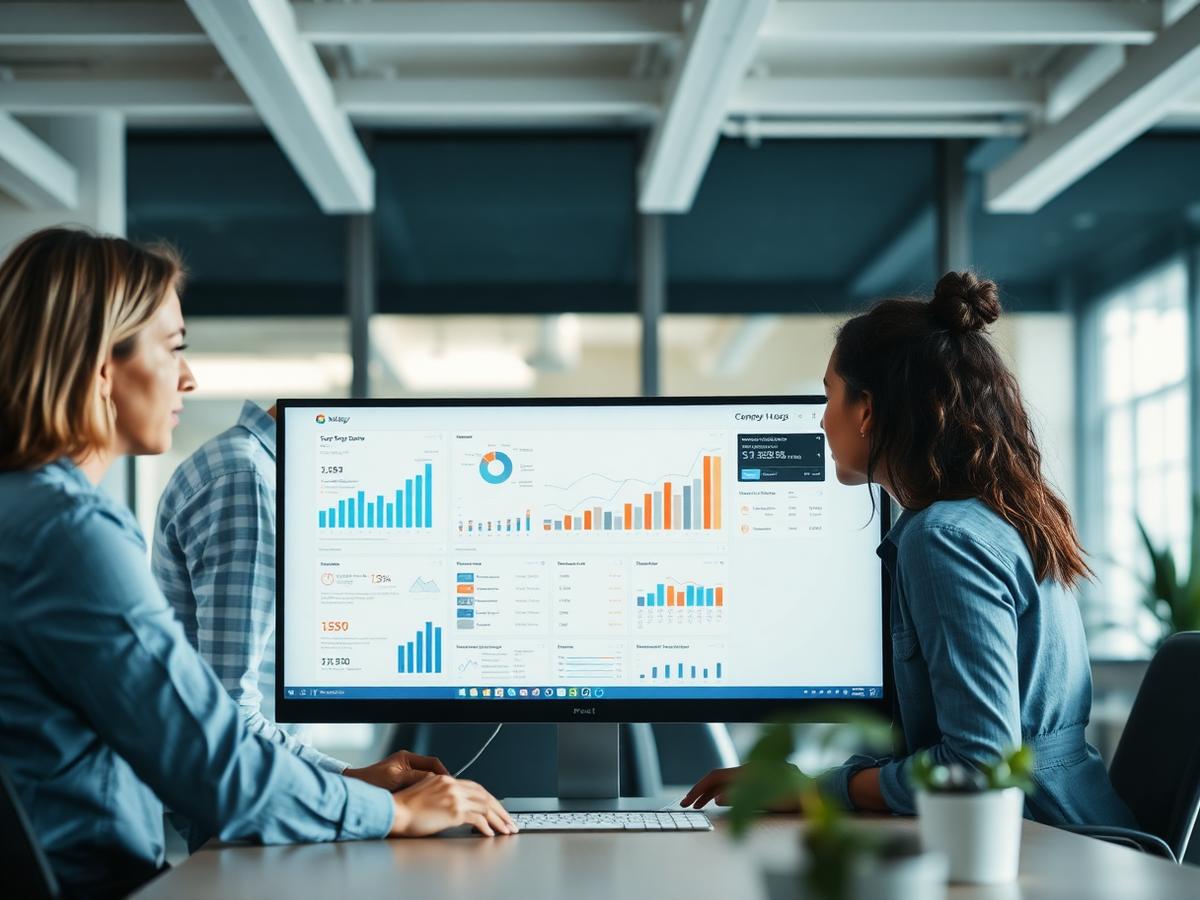 CrowdBooster specialists reviewing live campaign analytics